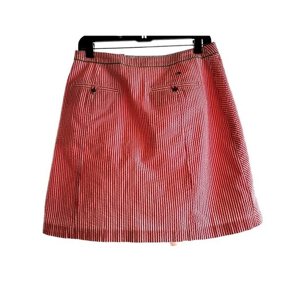 Tommy Hilfiger Golf Skort Pink & White Striped Golf Skirt Size 6 - Picture 6 of 8